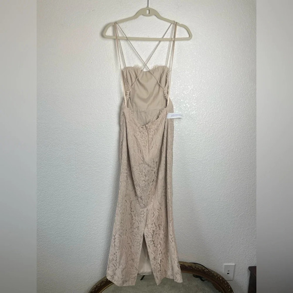 NWT BHLDN Fame and Partners Rain Column Dress Champagne Size 4 Wedding Bridal - Picture 3 of 15